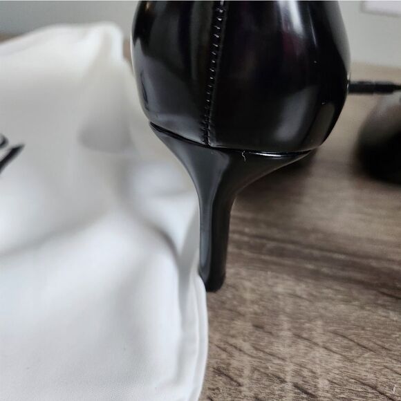 NEW ZARA STILETTO HEELS  HEELED PUMPS THIN HEEL HEIGT 3 INCH SZ 7,5 EU 38 BLACK - Picture 7 of 8